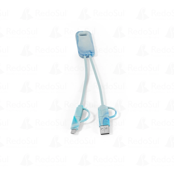 Cabo USB Personalizado super-rápido 6 em 1 em PET reciclado